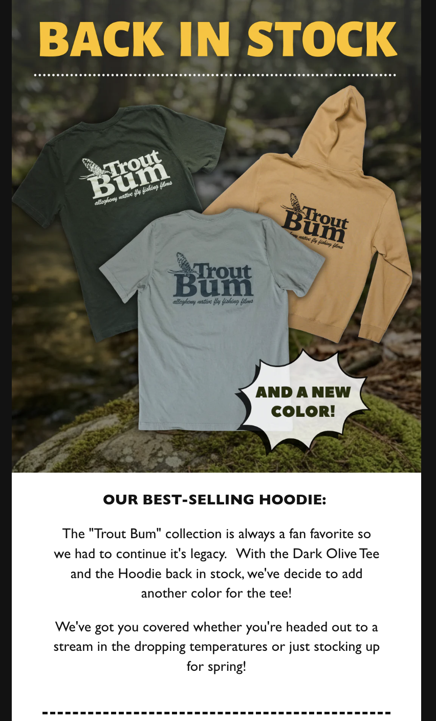 Allegheny Native email promotion creative