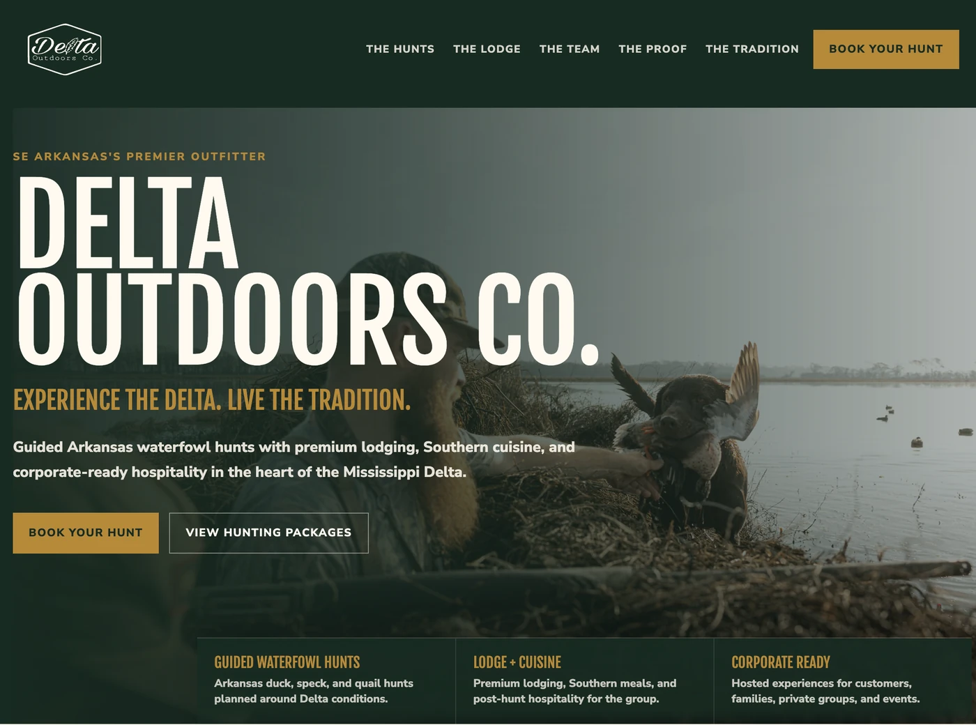 Delta Outdoors Co. website example