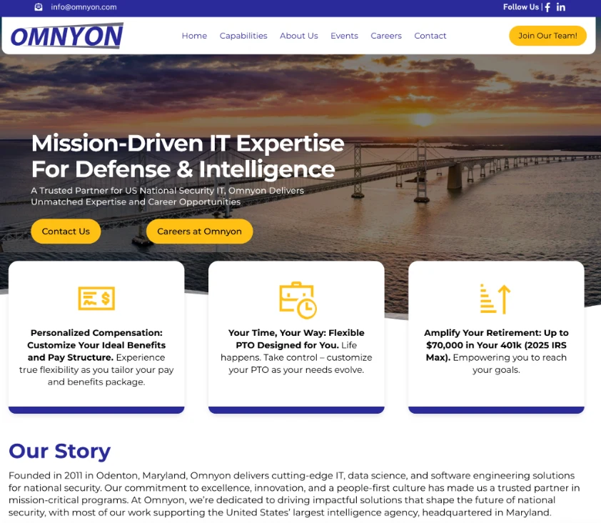 Omnyon website example