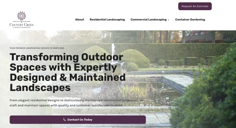 Country Green Landscape Management websites work example