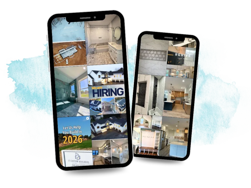 JT Custom Builders social content work examples