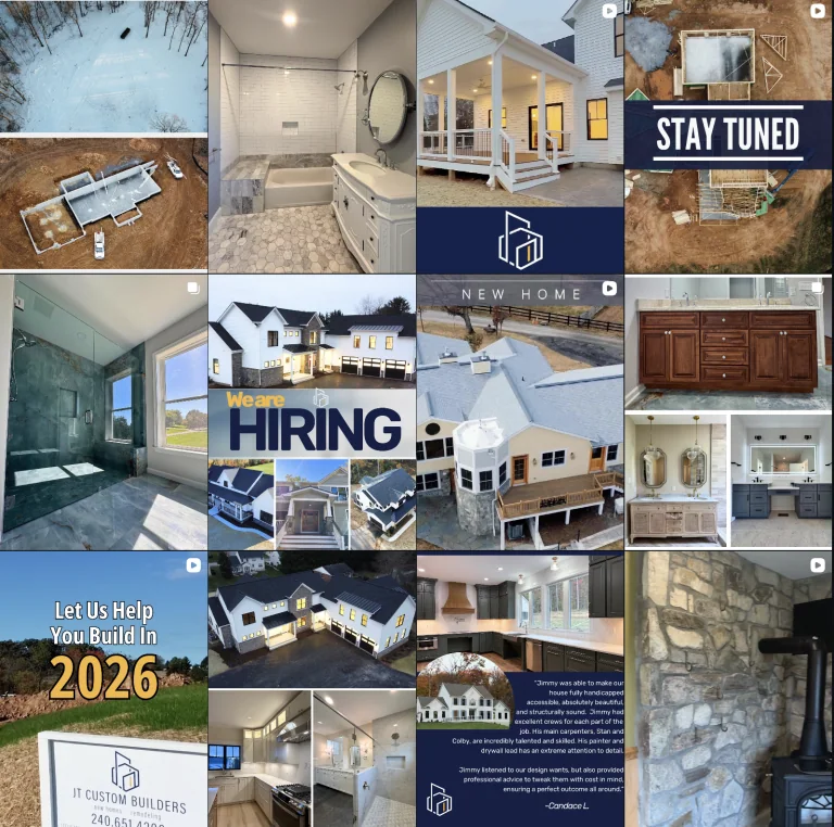 JT Custom Builders content work example