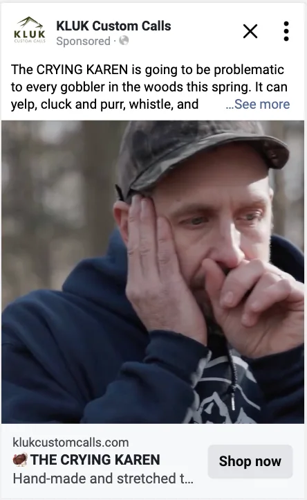 Kluk Custom Calls ads work example