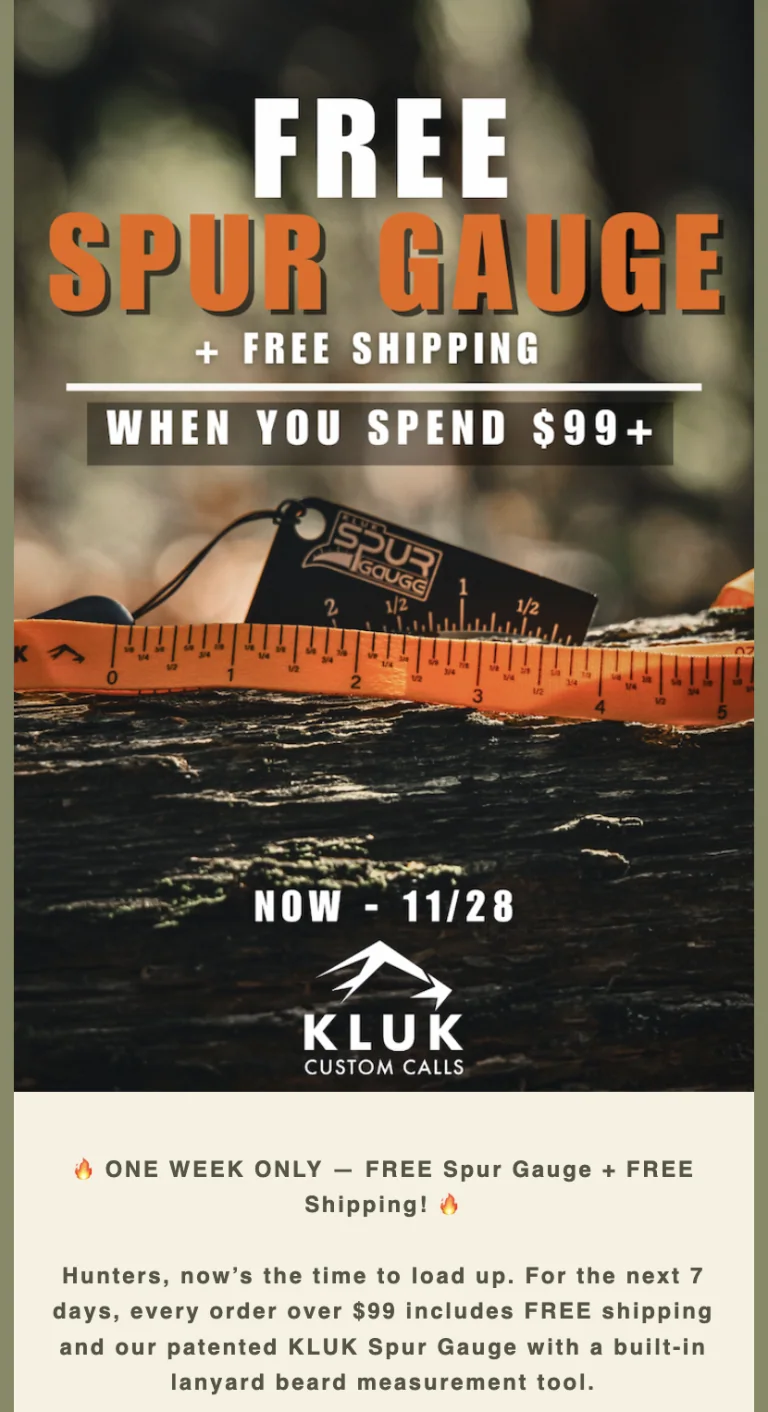 Kluk Custom Calls email work example