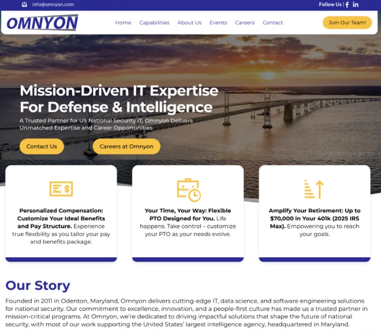 Omnyon websites work example