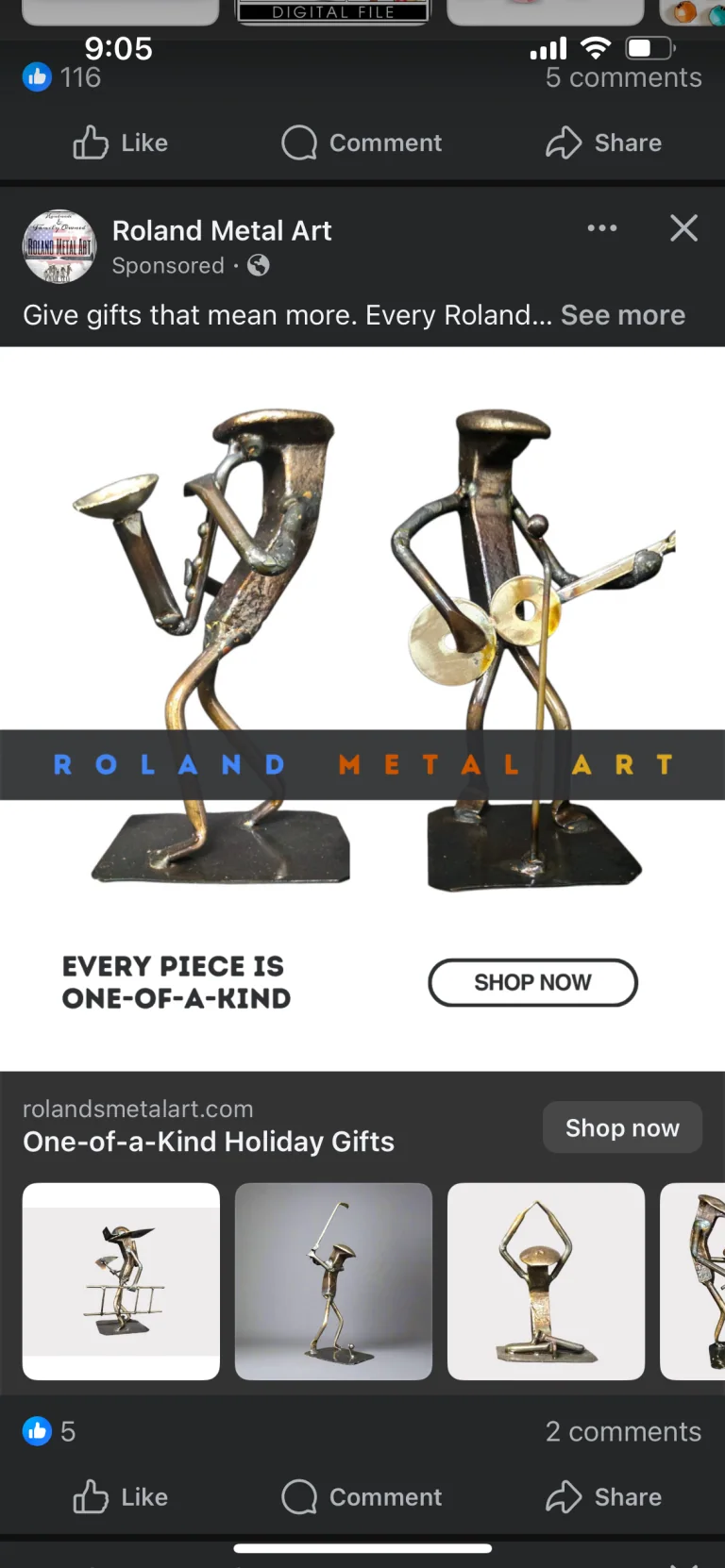 Roland Metal Art ads work example