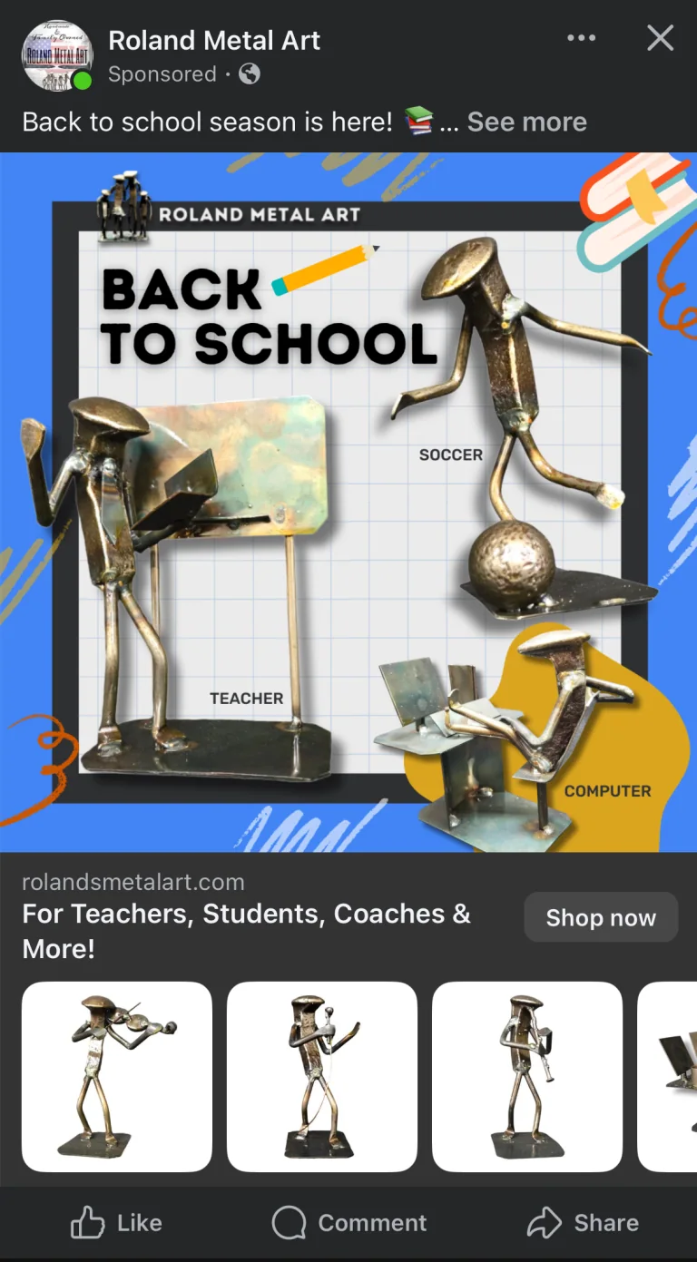 Roland Metal Art ads work example