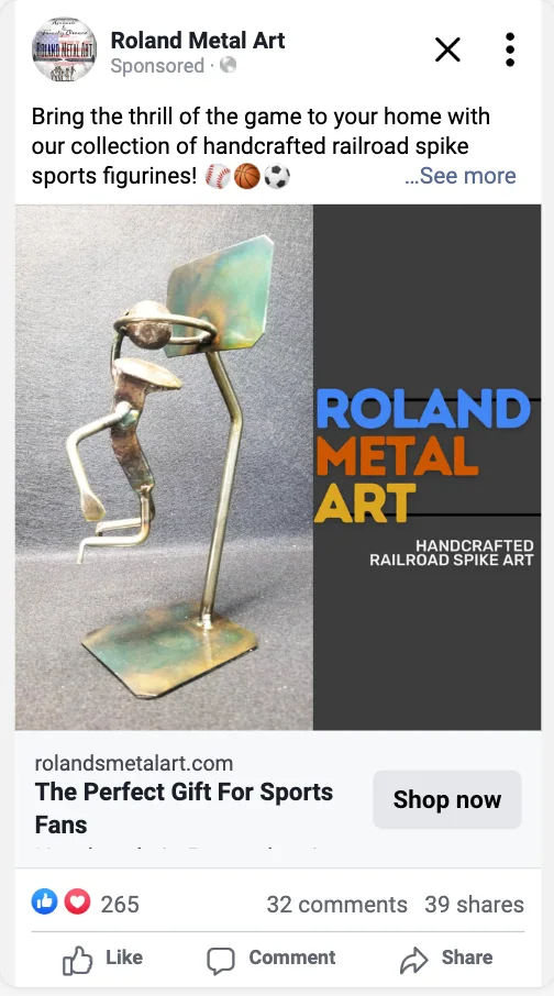 Roland Metal Art ads work example