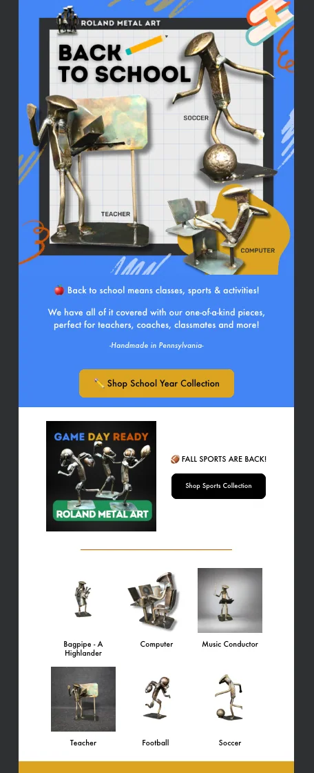 Roland Metal Art email work example