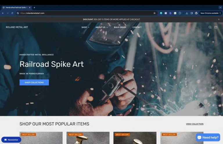 Roland Metal Art websites work example