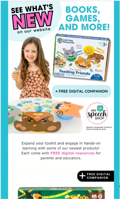 My Speech Shop email work example