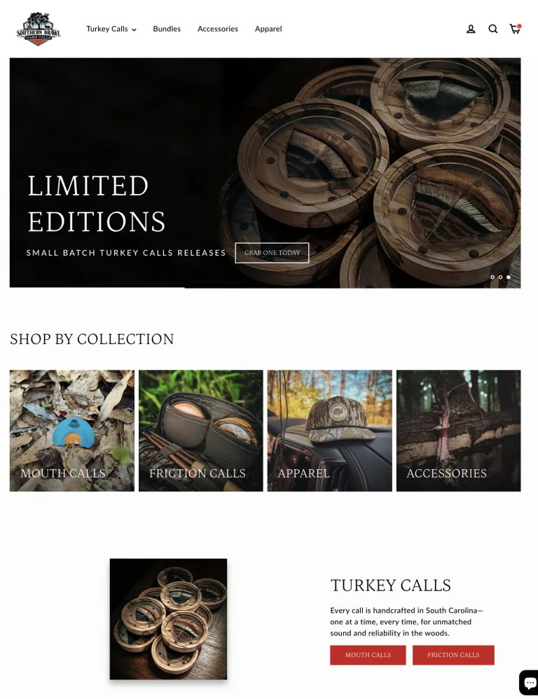 Southern Drawl websites work example