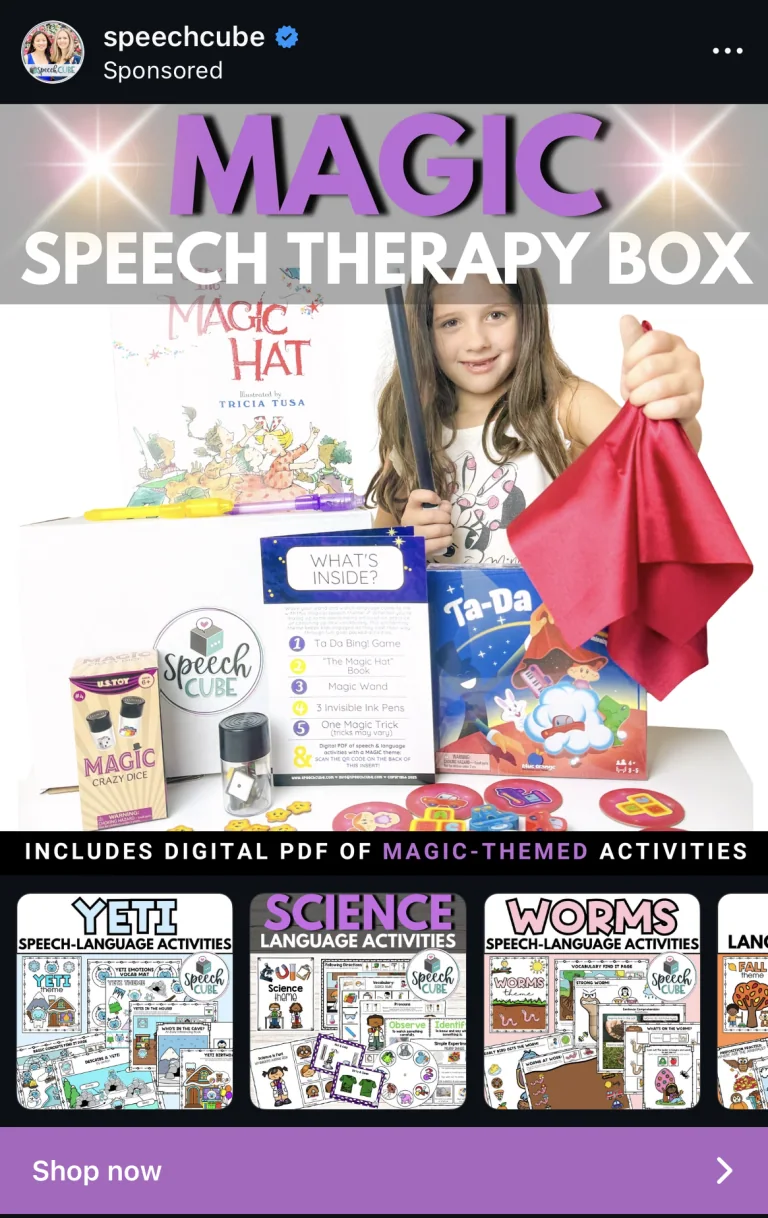 Speech Cube ads work example