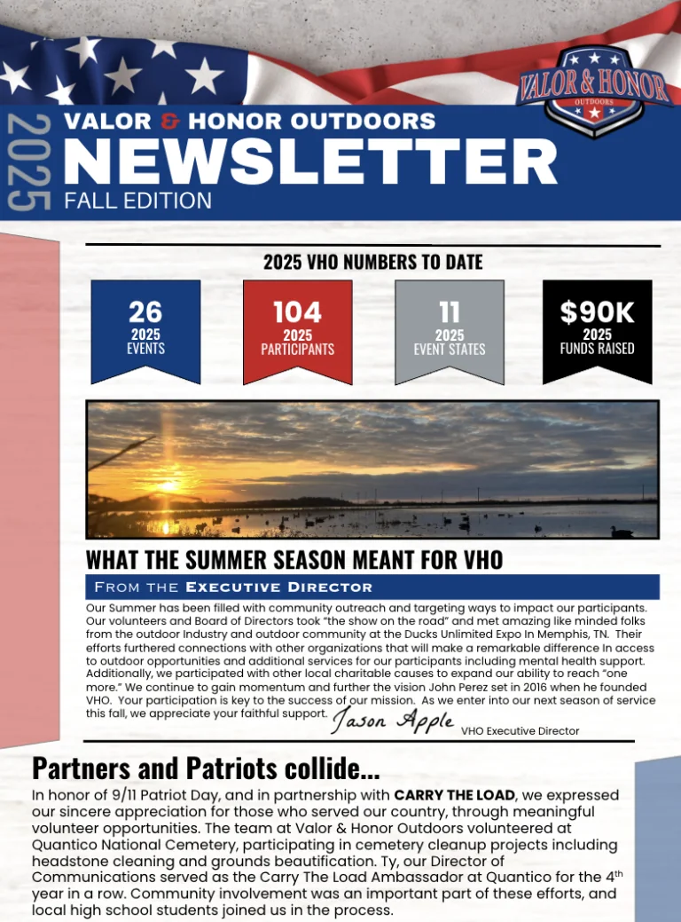 Valor & Honor Outdoors email work example