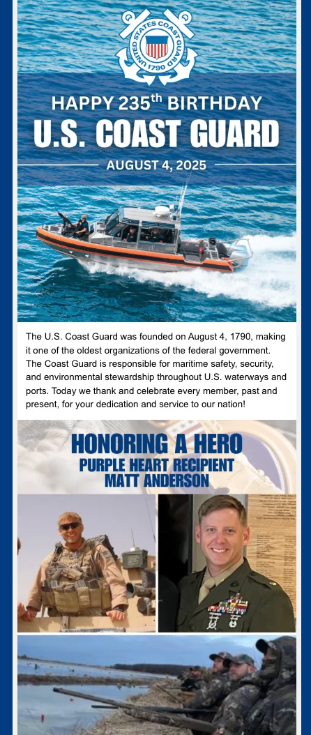Valor & Honor Outdoors email work example